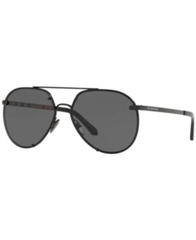 Shop Burberry Sunglasses, Be3099 61 In Black / Grey