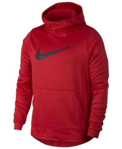 Shop Nike Men's Therma Basketball Hoodie In Red