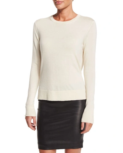 Shop The Row Ghent Long-sleeve Sweater In Ivory