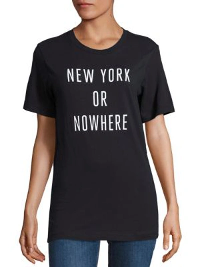 Shop Knowlita New York Or Nowhere Cotton Graphic Tee In Black White