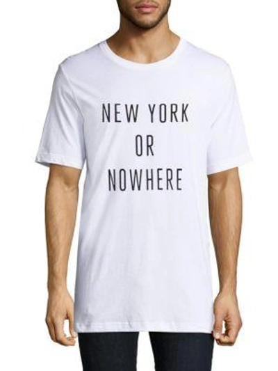Shop Knowlita New York Or Nowhere Cotton Graphic Tee In White Black