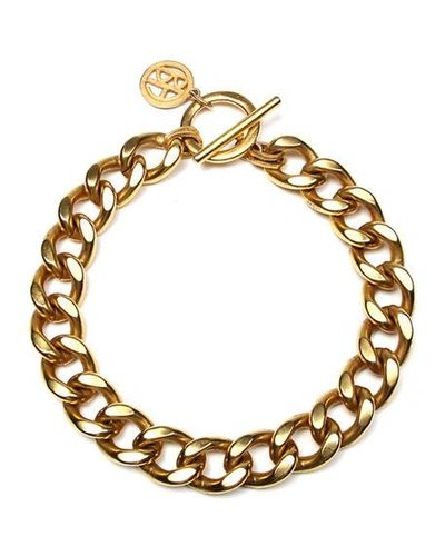 Shop Ben-amun Polished Link Necklace In Gold