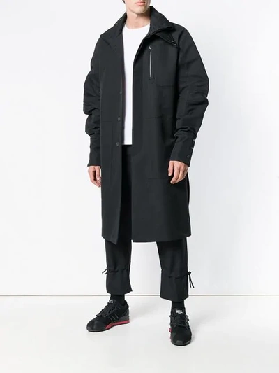Shop Lost & Found Ria Dunn Oversized Long Coat - Black