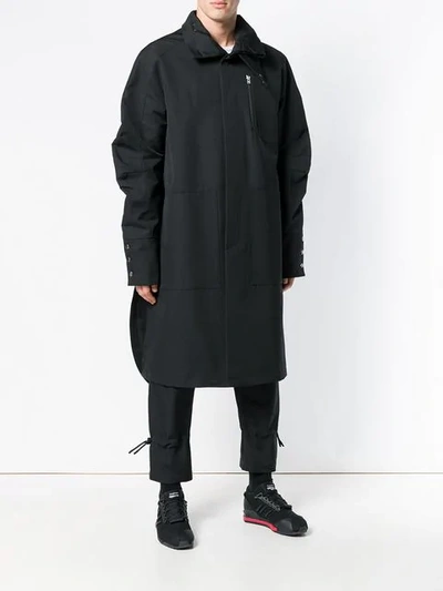 Shop Lost & Found Ria Dunn Oversized Long Coat - Black