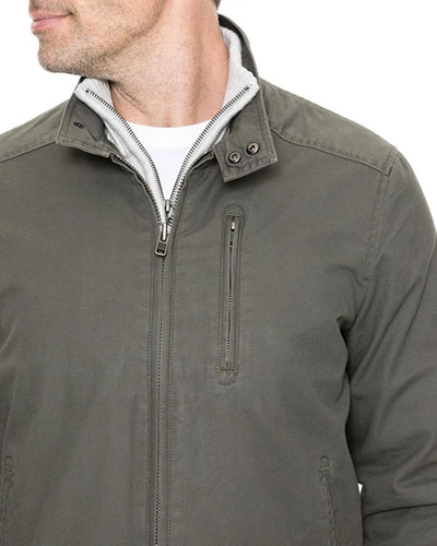 Shop Rodd & Gunn Armitage Cotton-twill Jacket In Olive