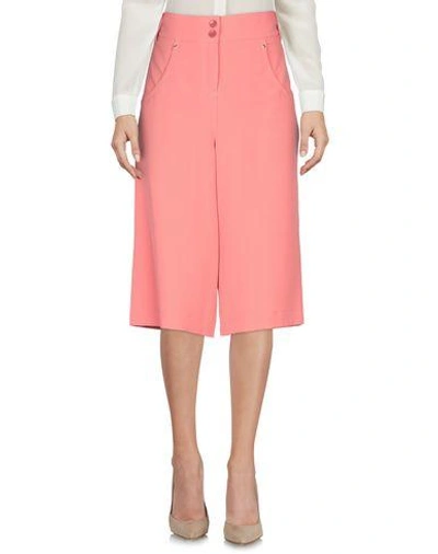 Shop Atos Lombardini Cropped Pants & Culottes In Pastel Pink