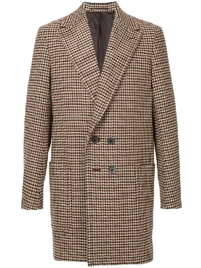 Shop Kolor Plaid Fitted Blazer - Brown