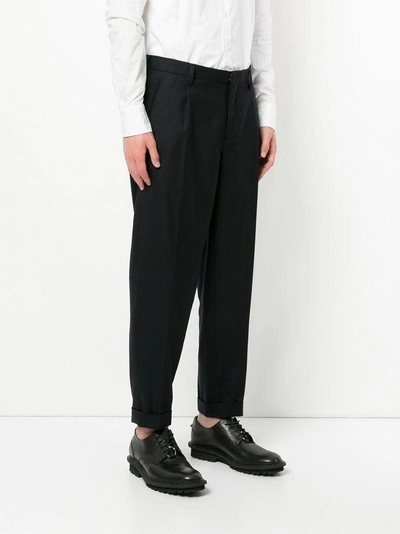 Shop Kolor Tailored Fitted Trousers In Blue