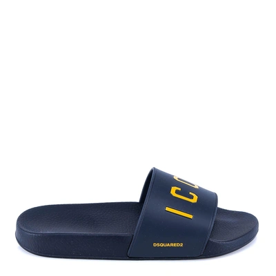 Shop Dsquared2 Icon Slides In Blue