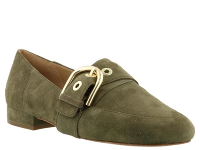 Shop Michael Kors Michael  Suede Loafers In Green