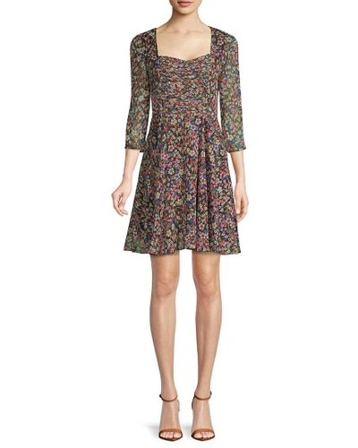 Shop The Kooples Floral Mini Dress In Nocolor