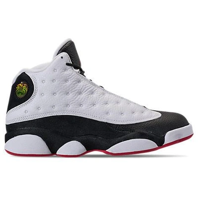 Shop Nike Men's Air Jordan Retro 13 Basketball Shoes, White/black