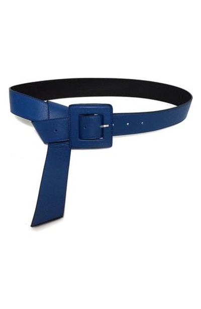 Shop B-low The Belt Annie Pull Through Leather Belt In Cobalt