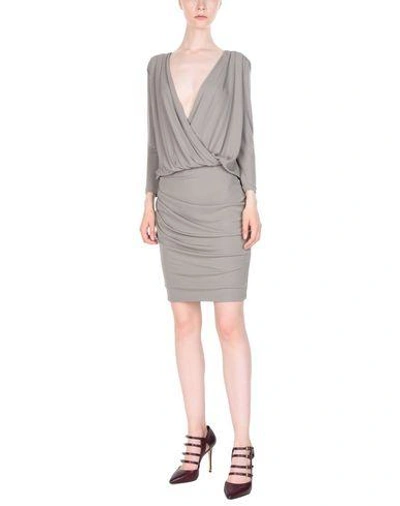 Shop Msgm Knee-length Dress In Grey