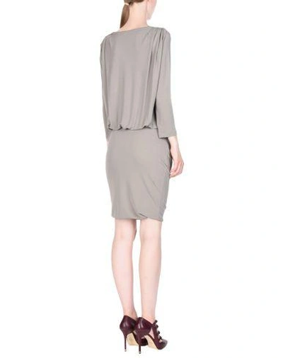 Shop Msgm Knee-length Dress In Grey