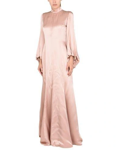 Shop Andrew Gn Long Dresses In Pink