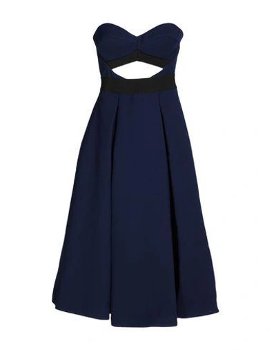 Shop Self-portrait Knee-length Dress In Dark Blue