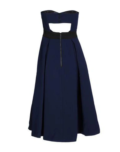 Shop Self-portrait Knee-length Dress In Dark Blue