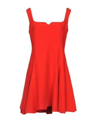 Shop Alexander Mcqueen Short Dress In Red