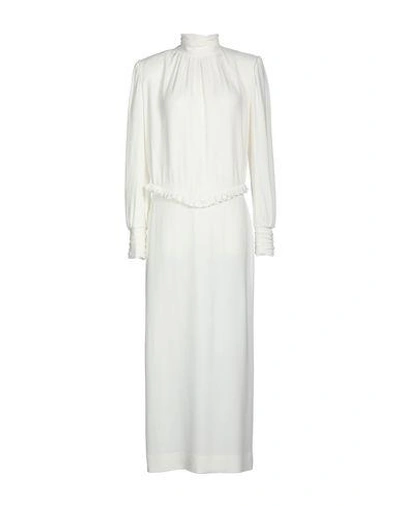 Shop Alessandra Rich Midi Dress In White