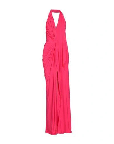 Shop Donna Karan Long Dress In Fuchsia