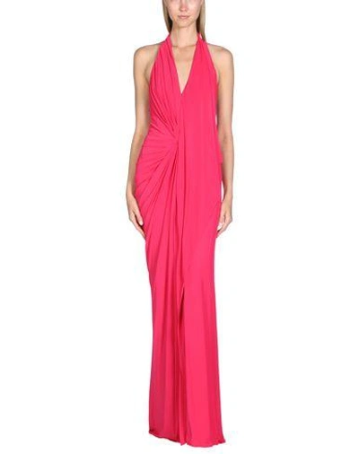 Shop Donna Karan Long Dress In Fuchsia