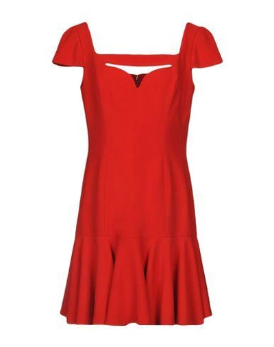Shop Alexander Mcqueen Short Dresses In Red