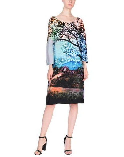 Shop Mary Katrantzou Knee-length Dress In Sky Blue