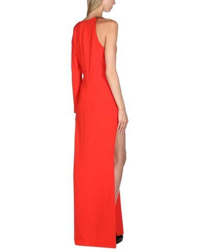 Shop Halston Heritage Long Dress In Red