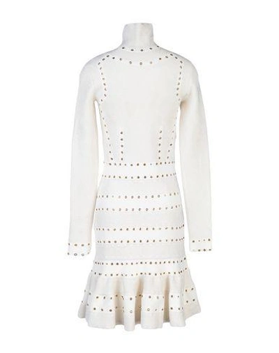 Shop Alexander Mcqueen Short Dress In Ivory