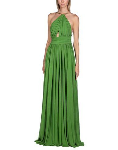 Shop Michael Kors Long Dresses In Acid Green