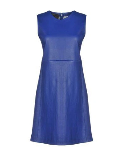 Shop Prada Short Dress In Blue