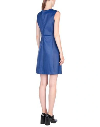 Shop Prada Short Dress In Blue