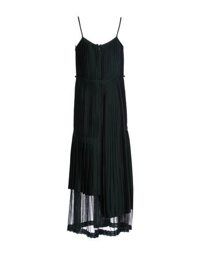Shop Stella Mccartney Woman Midi Dress Dark Green Size 8-10 Viscose, Acetate