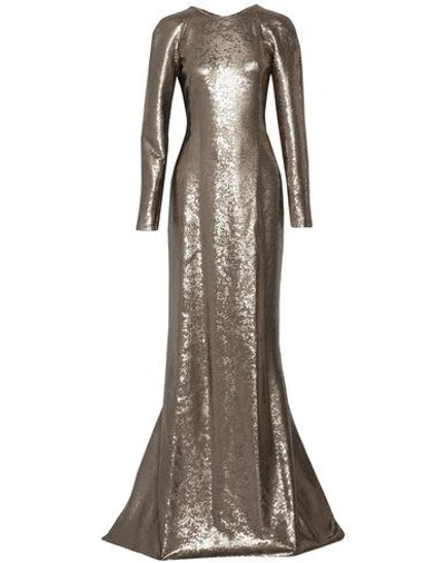 Shop Kaufmanfranco Long Dress In Platinum