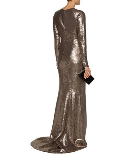 Shop Kaufmanfranco Long Dress In Platinum