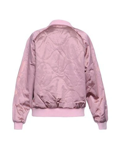 Shop Fila Bomber In Pastel Pink