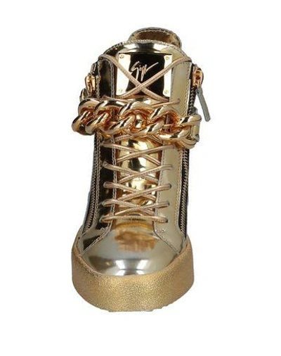 Shop Giuseppe Zanotti Sneakers In Gold