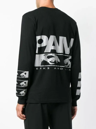 Shop Perks And Mini Aiden Graphic Print Logo Top In Black