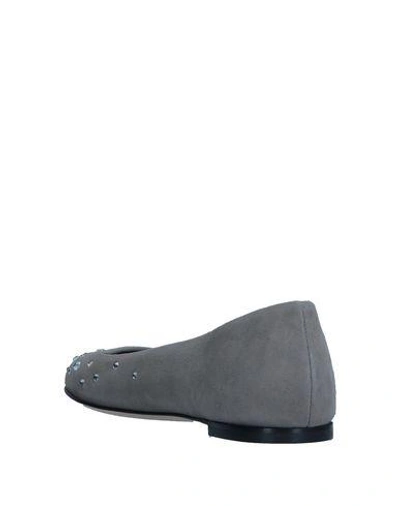 Shop Giuseppe Zanotti Ballet Flats In Grey