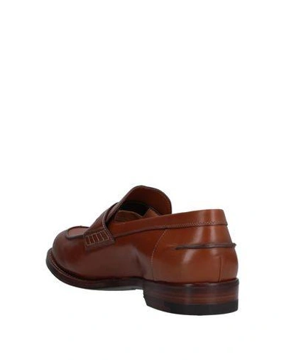 Shop A.testoni A. Testoni Man Loafers Tan Size 7.5 Calfskin