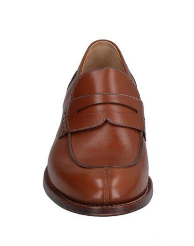Shop A.testoni A. Testoni Man Loafers Tan Size 7.5 Calfskin