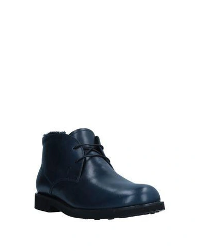 Shop Tod's Ankle Boots In Dark Blue