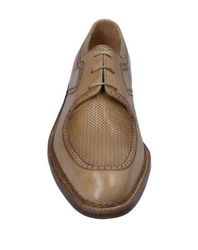 Shop A.testoni Lace-up Shoes In Beige