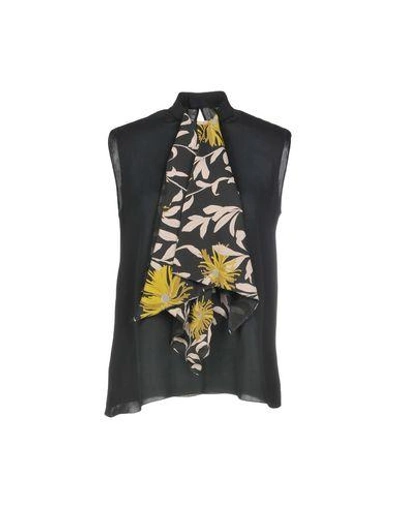 Shop Giambattista Valli Silk Top In Black