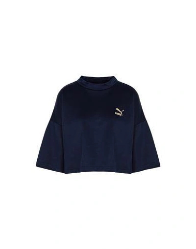 Shop Puma Sweatshirts In Dark Blue