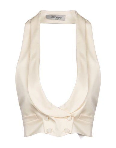 Shop Valentino Tops In Ivory