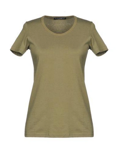 Shop Dolce & Gabbana T-shirts In Military Green