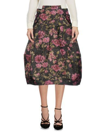 Shop Comme Des Garçons 3/4 Length Skirt In Black