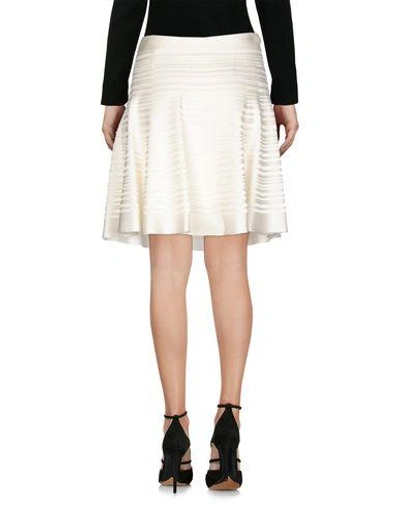 Shop Dior Knee Length Skirt In Ivory